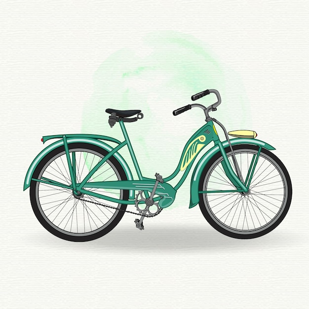 Bicicleta vintage verde