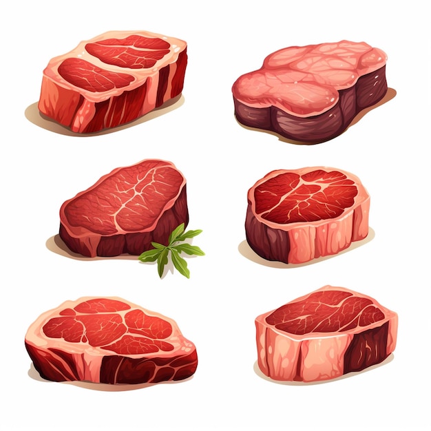 Bife comida carne vetor churrasco restaurante churrasqueira ilustração menu isolado gra