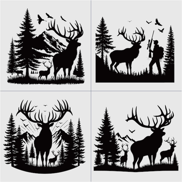 Big buck whitetail deer deer hunting hunting svg whitetail buck deer season hunting design (desenho da temporada de caça de veado de cauda branca)