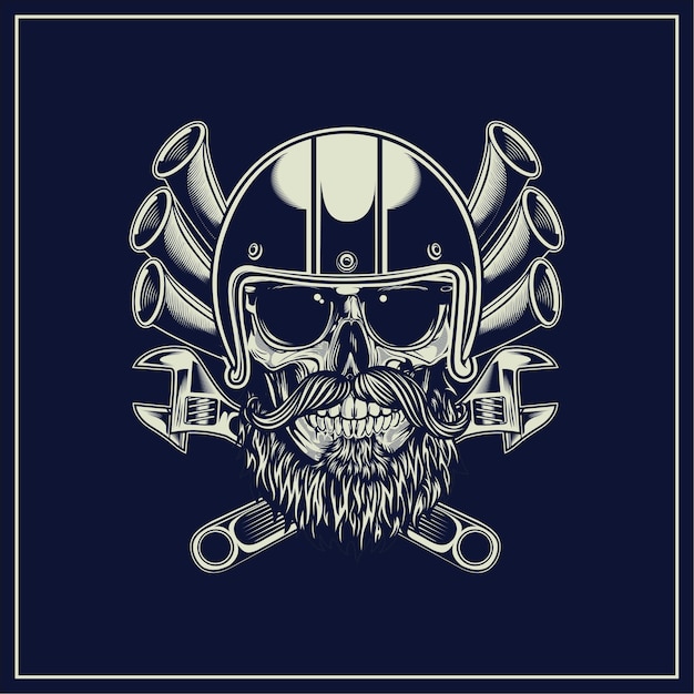 Biker skull