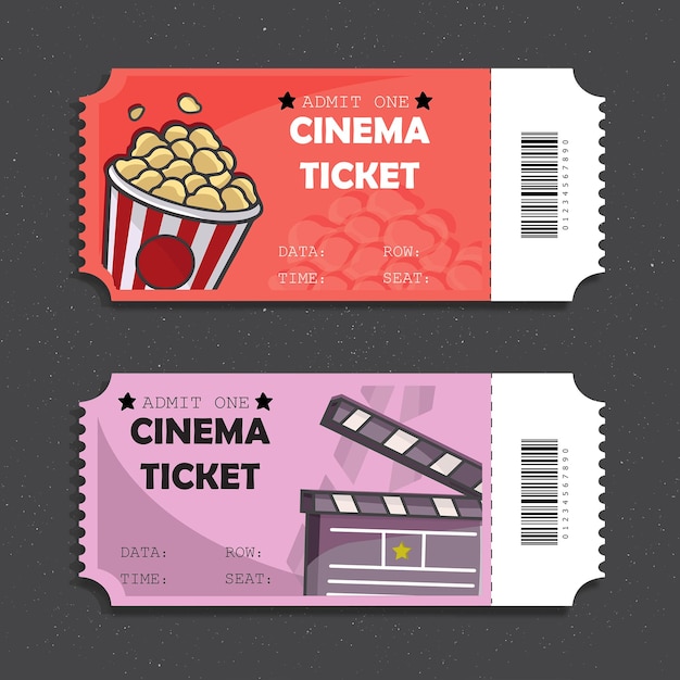 Vetor bilhetes de cinema vector gratuitos