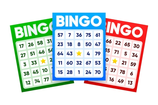 Vetor bilhetes de loteria cartões de bingo de loteria com números jogos de keno folhas de apostas coloridas com sorte