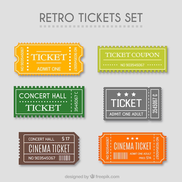 Bilhetes retro set