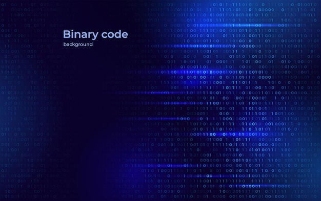 Binary Code Background Abstract Digital Data Stream and Matrix Flow Visualization Futuristic Technology Concept of Programming Cyber Network and Computer Science Innovation Design