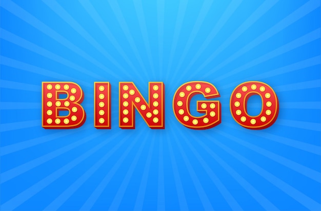 Bingo ou cartão de jogo de loteria big win vector ilustração stock