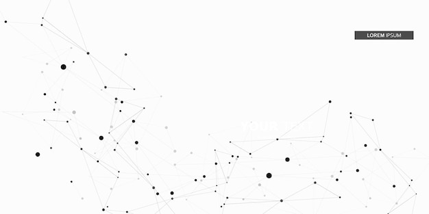 Biologia símbolo design de internet conectividade global design de pontos e linhas de conexão vetorial