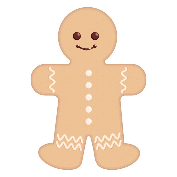 Vetor biscoito de boneco de natal