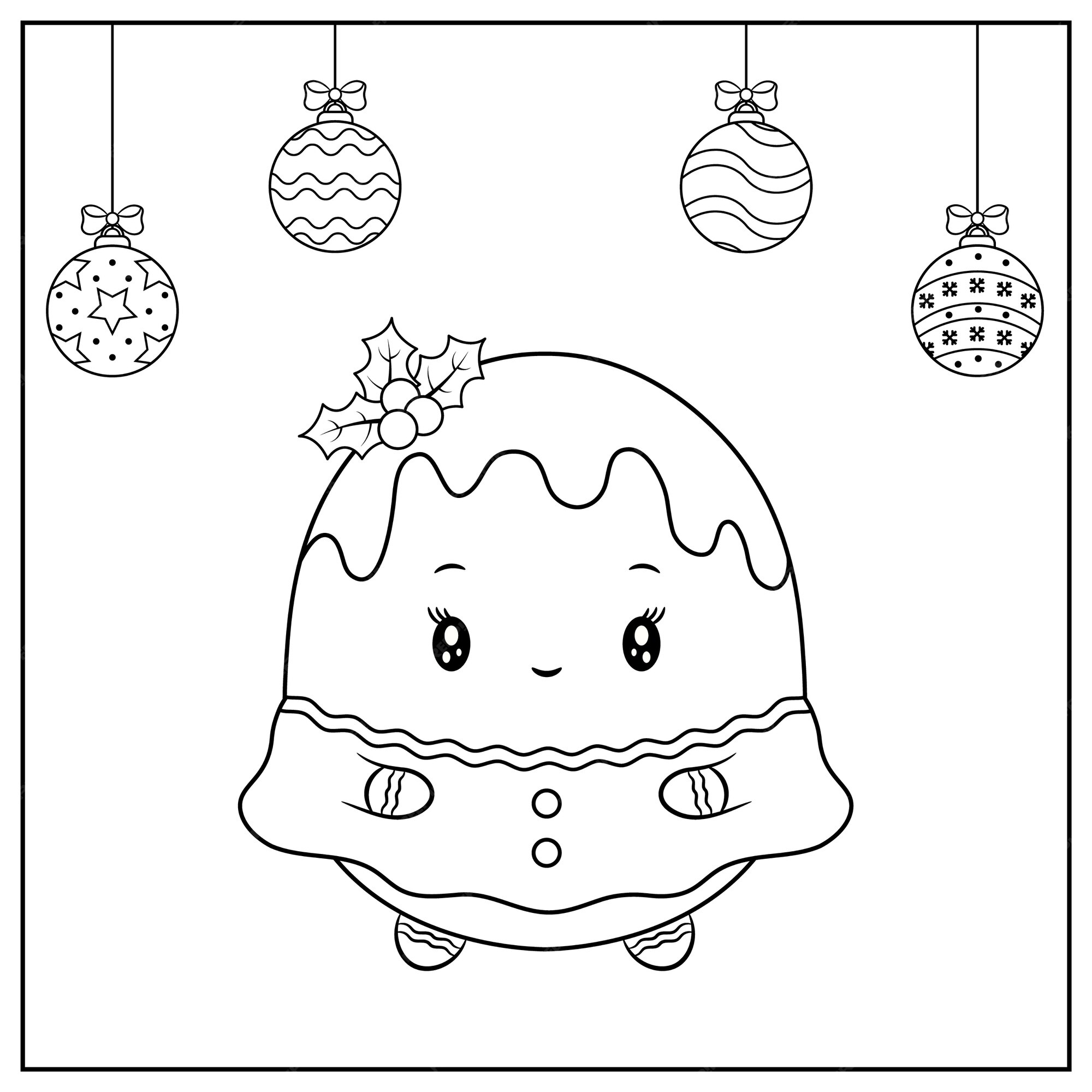 Como desenhar Biscoito de Natal Kawaii