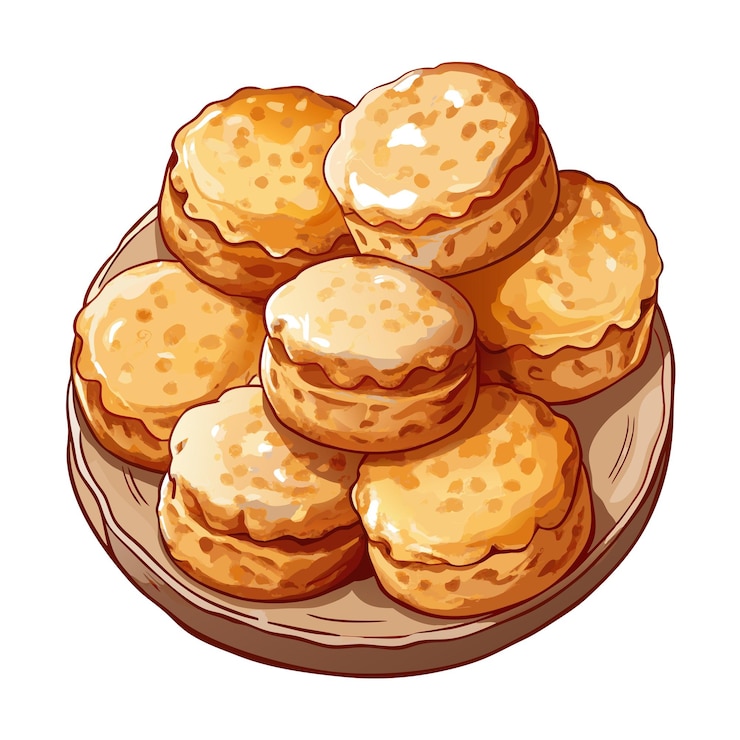 Vetor biscoitos de leite de manteiga esboço ilustração vetorial de alimentos