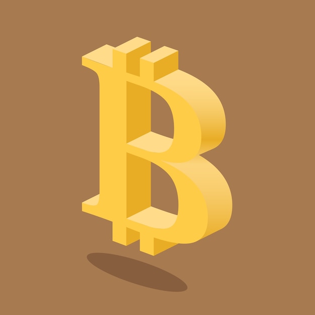 Bitcoin cyrptocurrency 3d logo