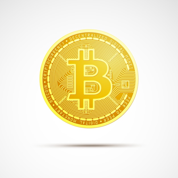 Vetor bitcoin dourado