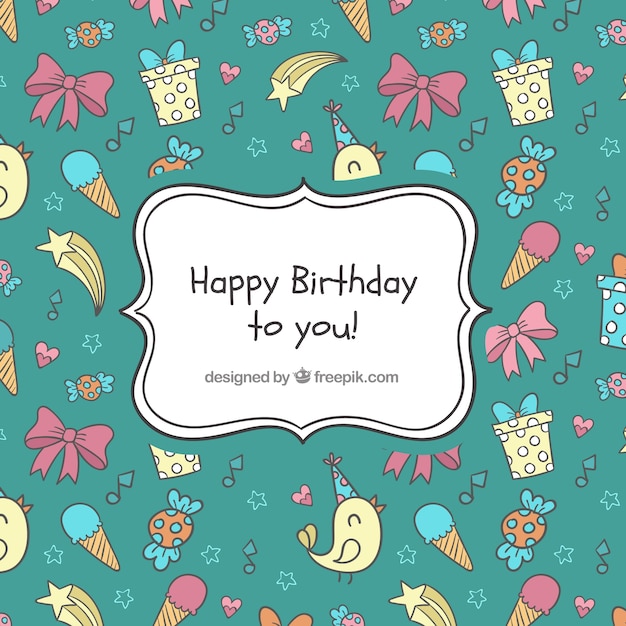 Vetor bithday pattern background