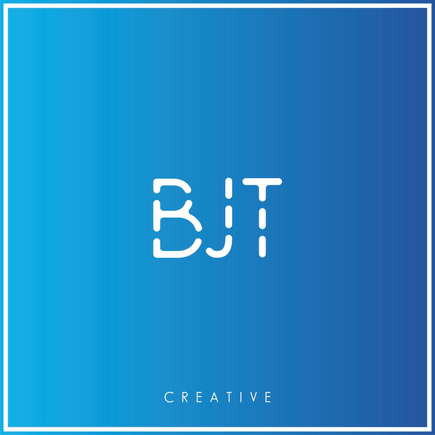 Bjt creative vector latter logo design minimal latter logo premium vector ilustração monograma