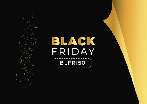 Vetor black friday 002 gradiente ouro