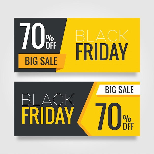 Black friday banner amarelo preto