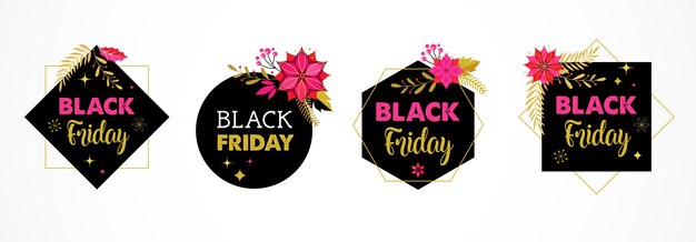 Vetor black friday, banner de venda de natal