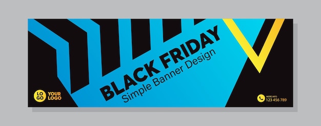 Vetor black friday banner design template black friday banner design vetor ilustração