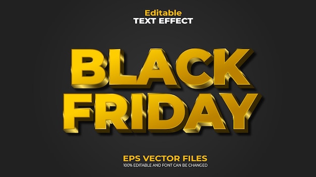Black Friday EPS de efeito de texto editável