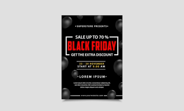 Vetor black friday flyer