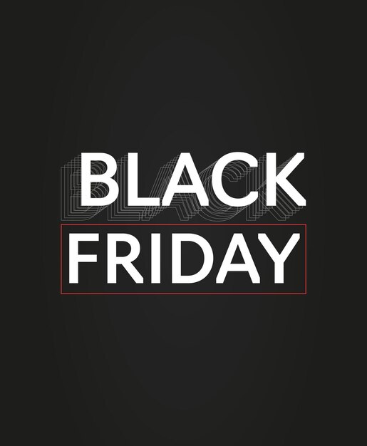 Black friday marketing de vendas minimalista