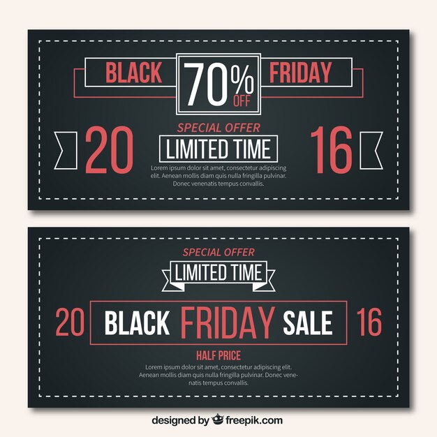 Black friday ofertas especiais banners