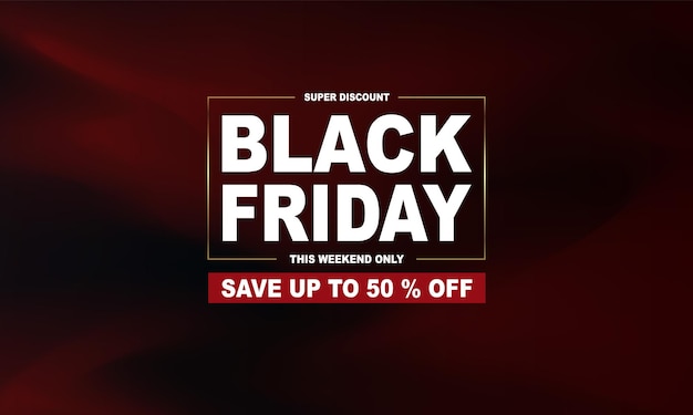 Black friday preto e gradientes cor vermelha fundo moderno