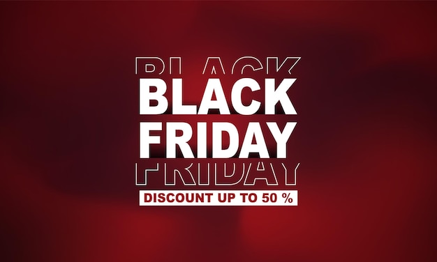 Black friday preto e gradientes cor vermelha fundo moderno