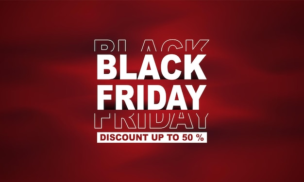Black friday preto e gradientes cor vermelha fundo moderno