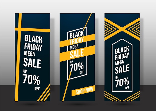 Black friday roll up e x modelos de banners