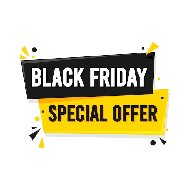 Black friday sale banner design template