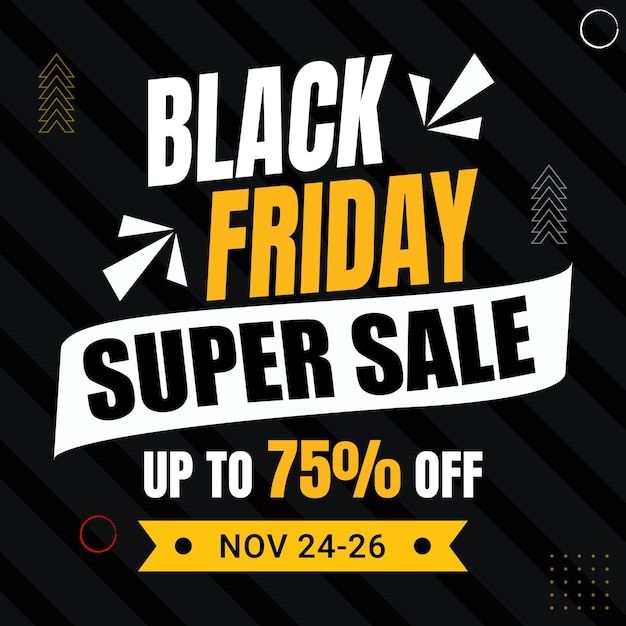 Vetor black friday sale banner design