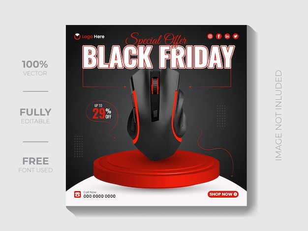 Black Friday super sale modelo de design de postagem de mídia social