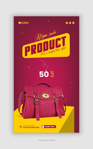 Black Friday super venda Instagram e Facebook história padrão de design de banner