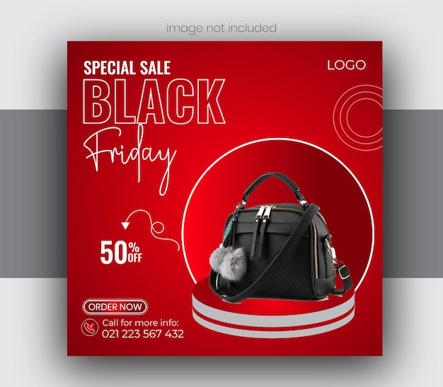 Black Friday super venda modelo de banner de mídia social