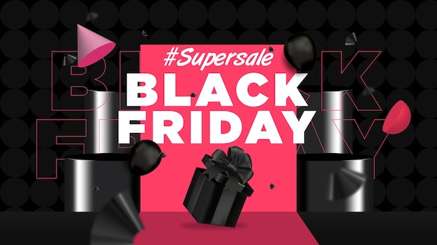 Black friday supersale 2022 modern urban shop banner vector background