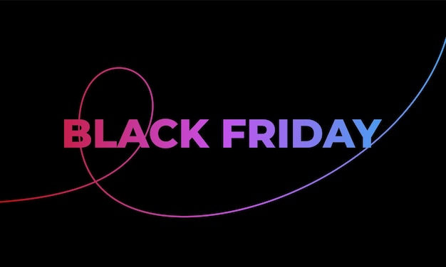 Black friday vector illustration e texto com combinação de cores perfeita