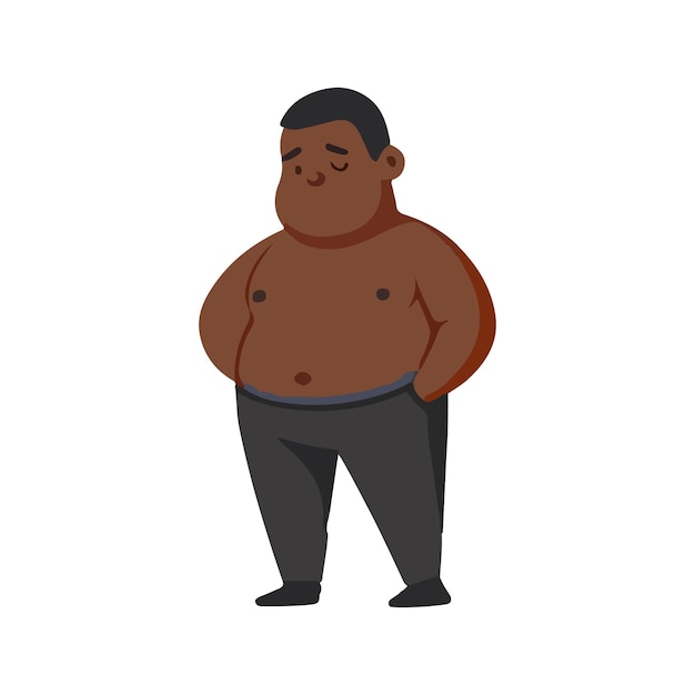 Vetor black guy obesity ai generated image