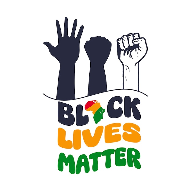 Vetor black lives matter design de camiseta