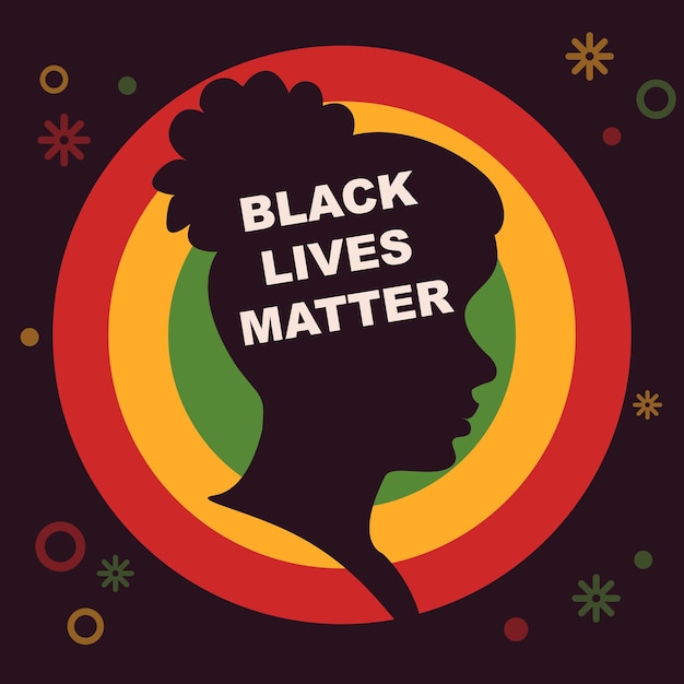 Vetor black lives matter, mês da história negra. modelo de conceito para plano de fundo, banner