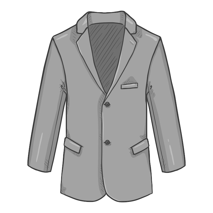 Vetor blazer paletó ilustração vetorial dos desenhos animados