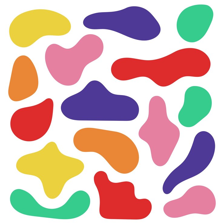 Vetor blobs multi color set