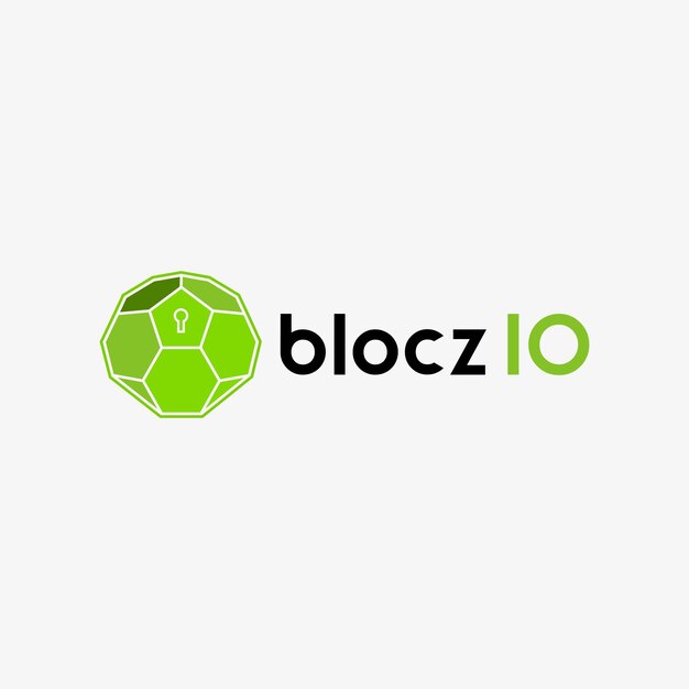 Blockchain logo template technology vector design ilustração de criptomoeda excelente