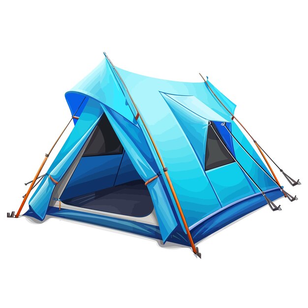 Vetor blue_travel_tent_for_summer_camp_adventu