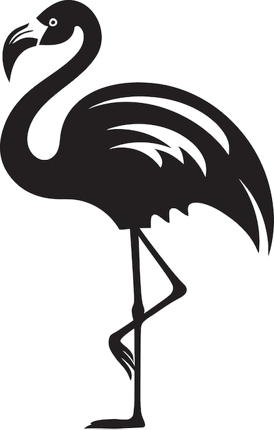 Vetor blush beauty flamingo logo vector ilustração asas radiantes icon de desenho de emblema de pássaro