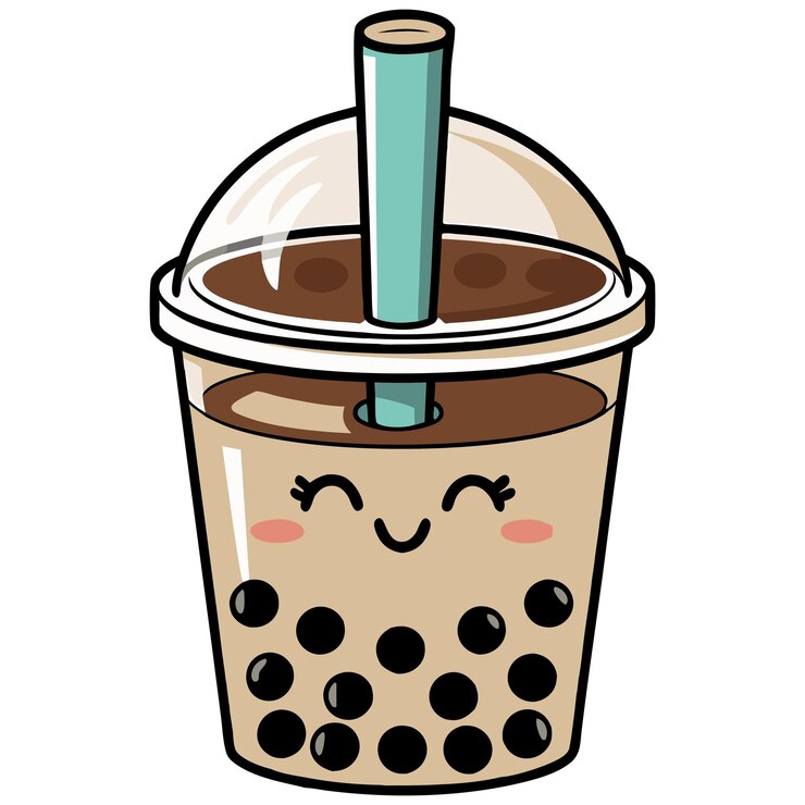Vetor boba café chá clipart