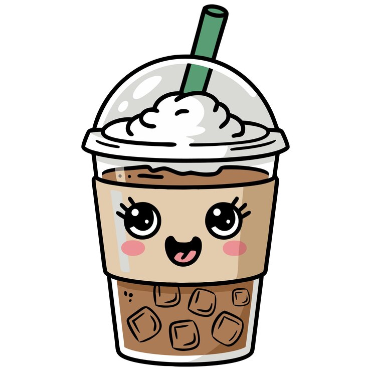 Vetor boba café chá clipart