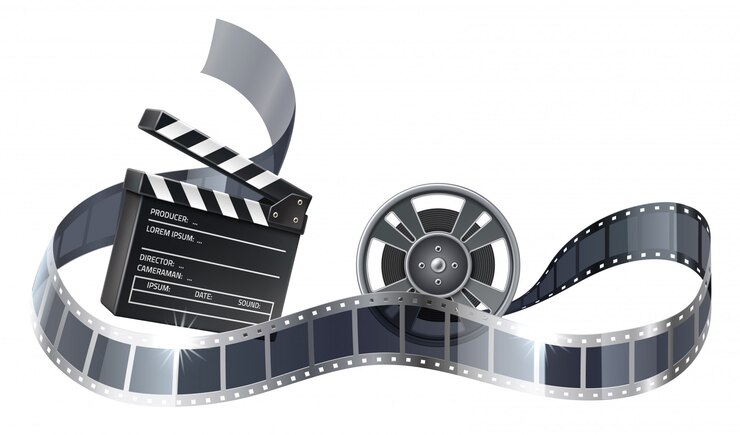 Vetor bobina de filme 3d vector ou bobina com tira de filme