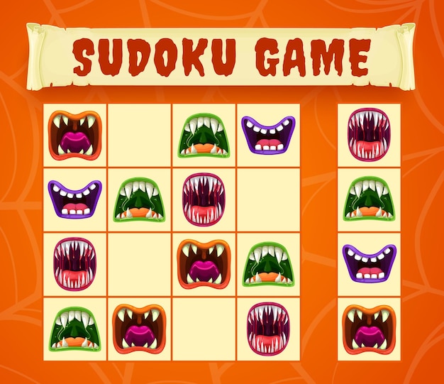 Sudoku jogo infantil desenhos animados sobremesas bolos doces