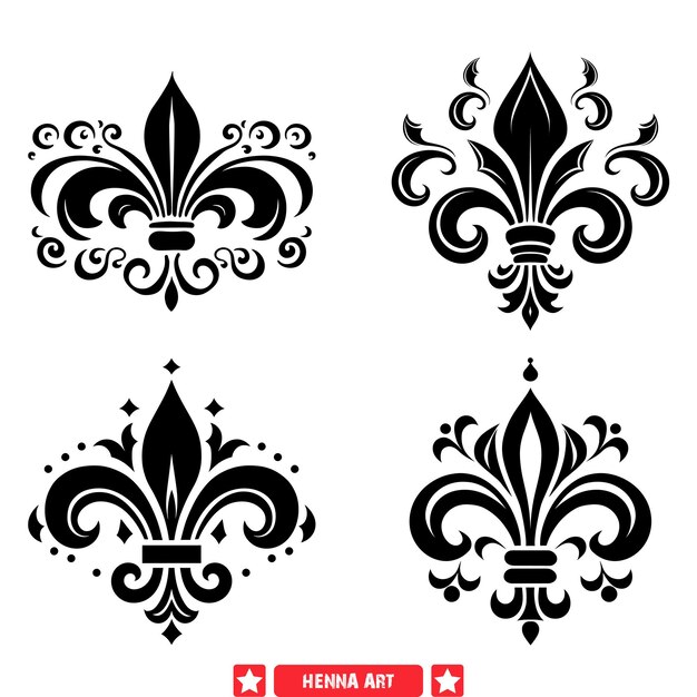 Vetor bohemian henna tattoo vector assortiment desenhos de espírito livre para empreendimentos criativos