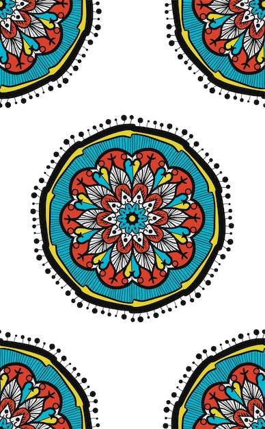 Boho mandala padrão sem emenda